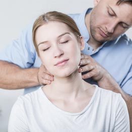 Neck Palpation Chiropractic Professionals of Columbia